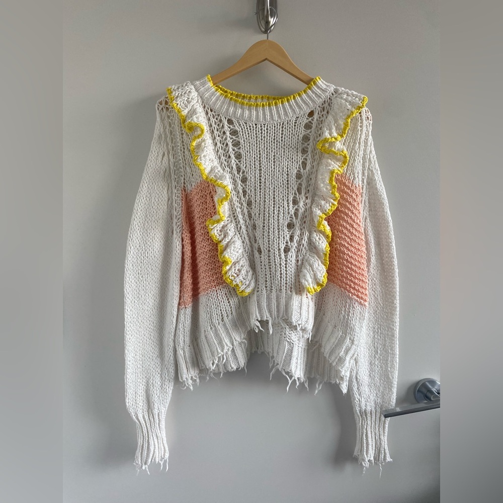 Wildfox Sorbet Stripe Carlyle Crop Sweater